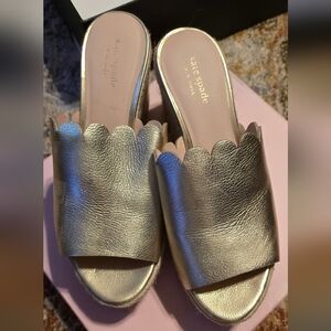 Kate Spade Gold Women's Slide Sandals